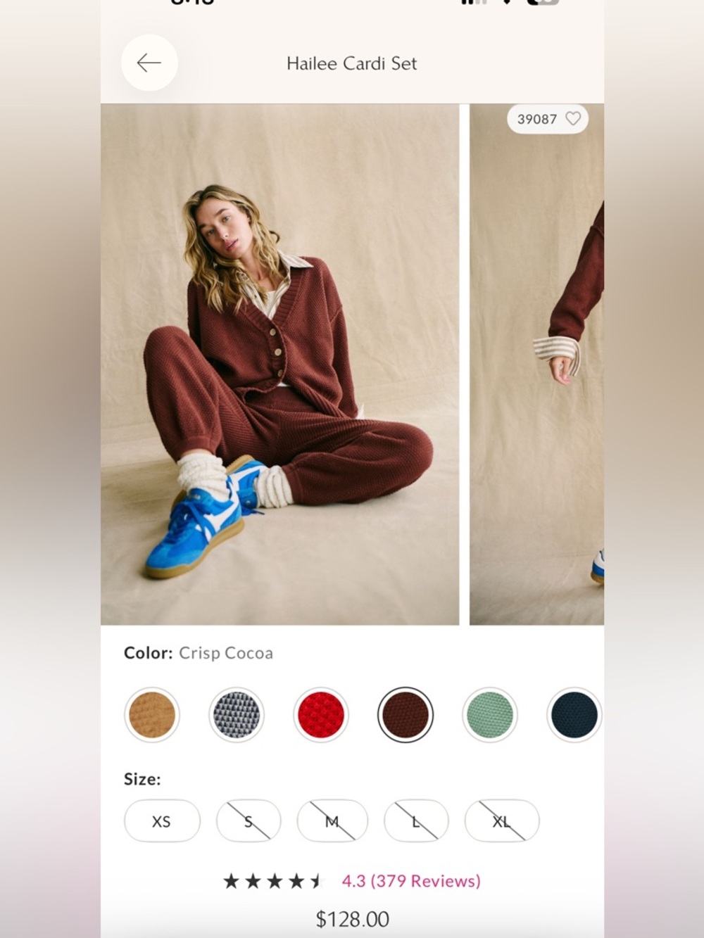 Free People Brown Hailey Cardigan and Pant Set